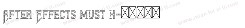 After Effects must h字体转换